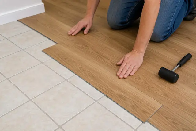 Panele winylowe samoprzylepne na stare płytki - jak je ułożyć?